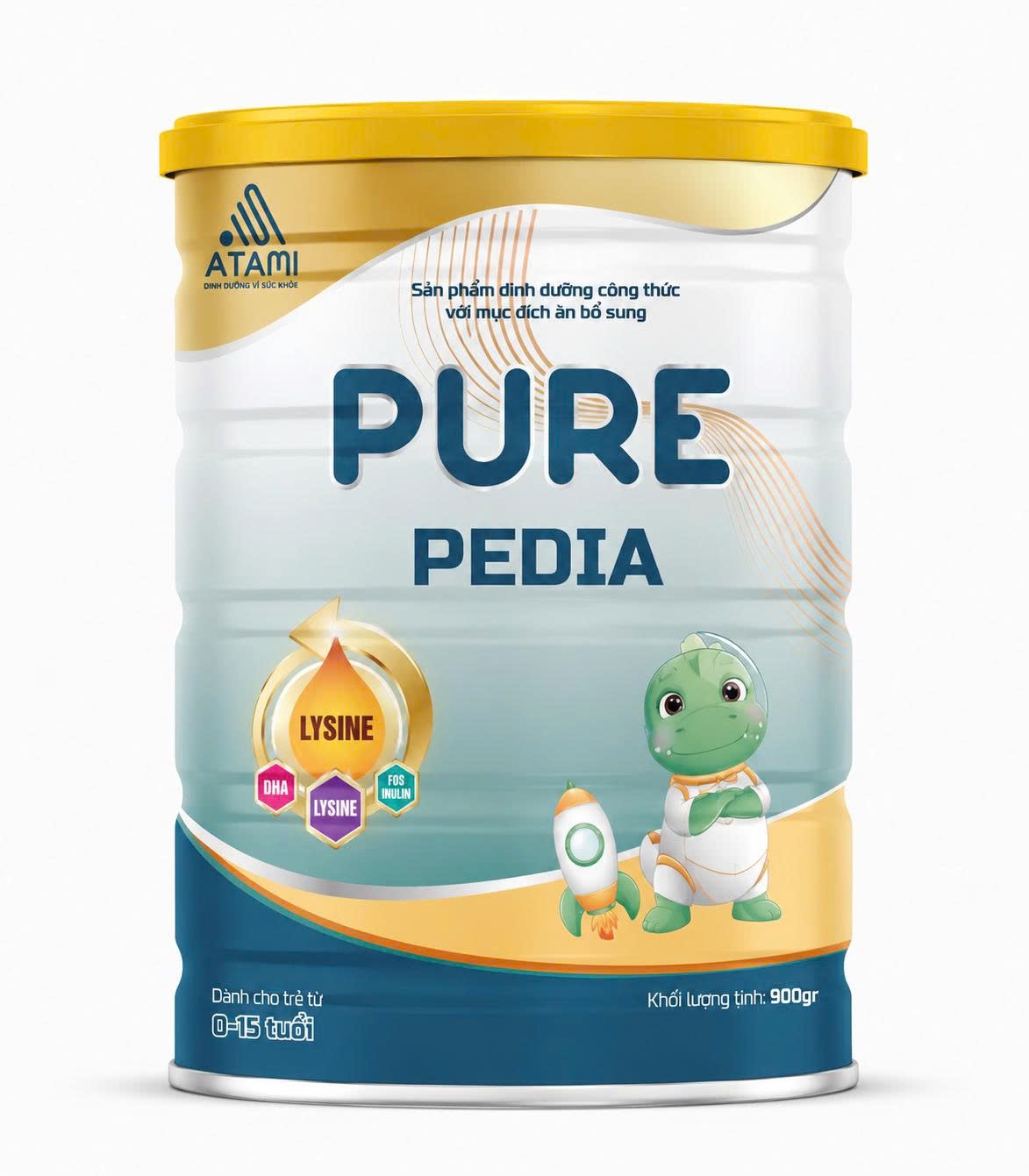 Lon sữa Pure Pedia 900g của ATAMI dành cho trẻ 0 - 15 tuổi