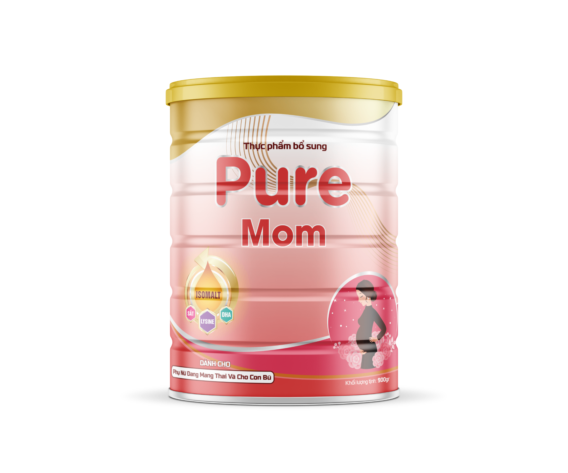 Lon sữa Pure Mom 900g của ATAMI dành cho phụ nữ mang thai và cho con bú